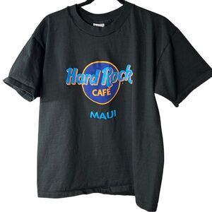 VINTAGE | Single Stitch Hard Rock Maui‎ Tee - Black - Sz Large
